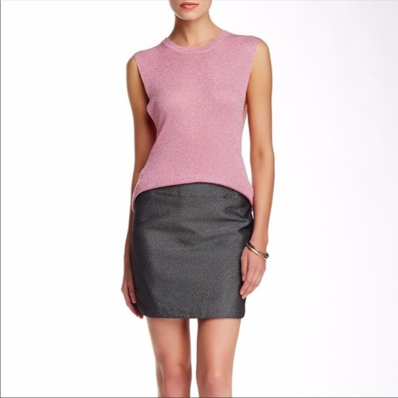 Zadig & Voltaire Metallic Stripe Mini Skirt NWT - Picture 1 of 6